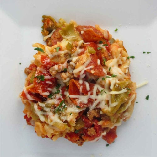 Slow Cooker Pizza Casserole