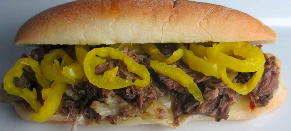 Slow Cooker Spicy Italian Beef Sandwiches