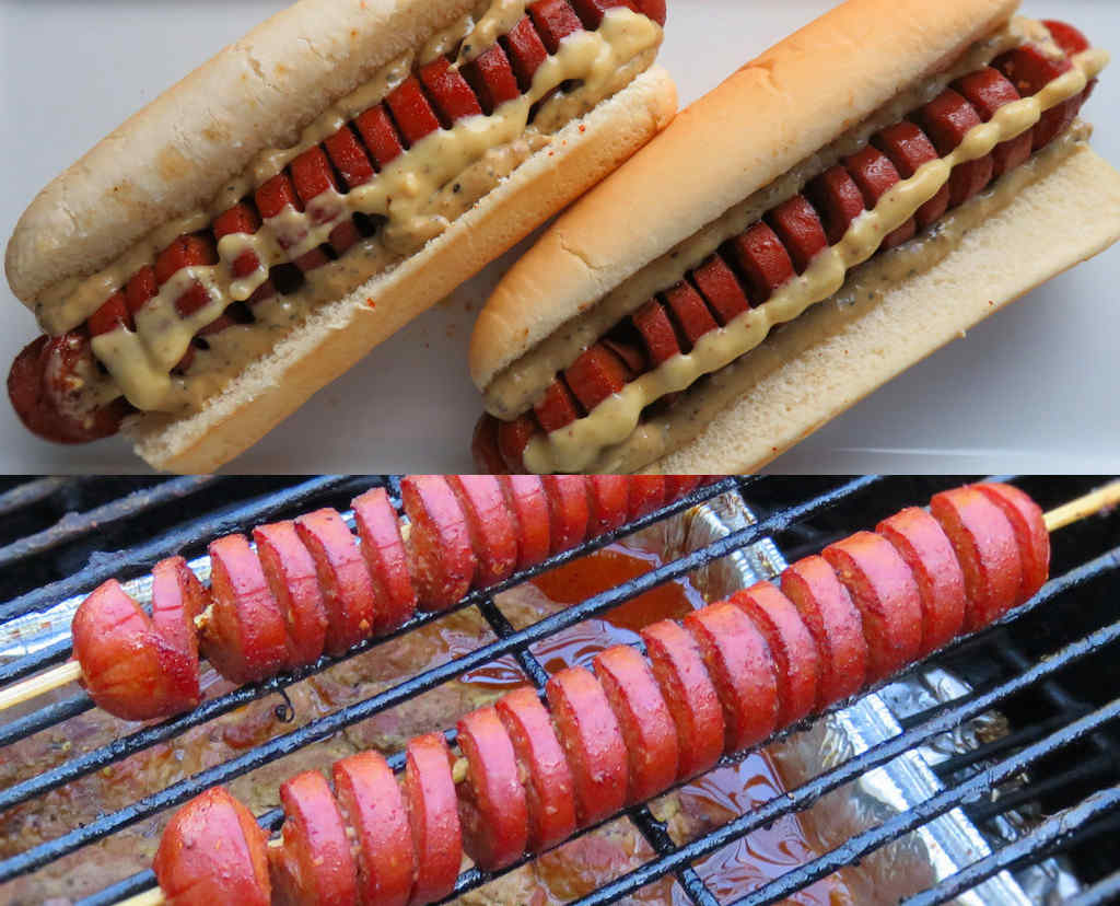 Smoked Spiral Hot Dogs