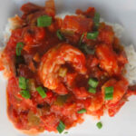 Smothered Okra and Tomatoes with Shrimp and Andouille
