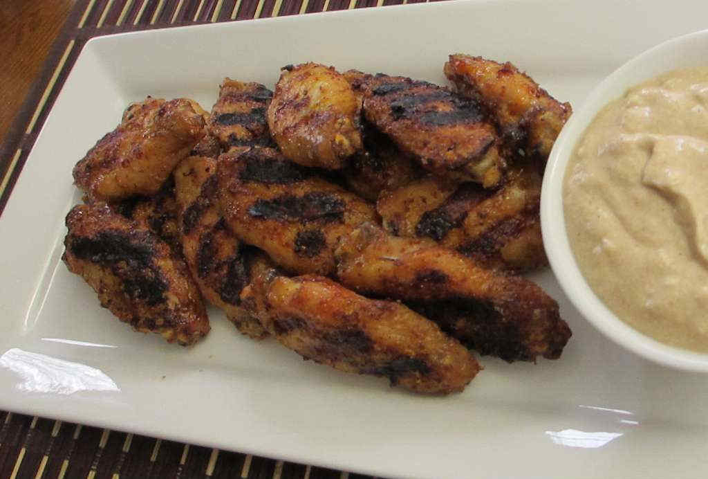 Spicy Chicken Wings with Apple Onion Dip