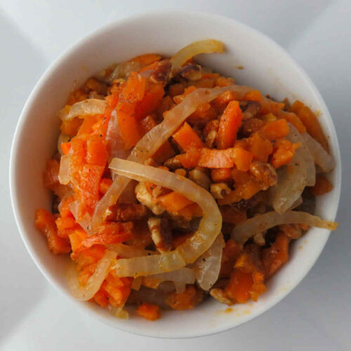 Spiral Sweet Potatoes with Pecan Butter