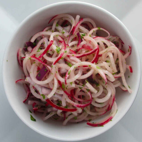 Spiralized Radish Salad