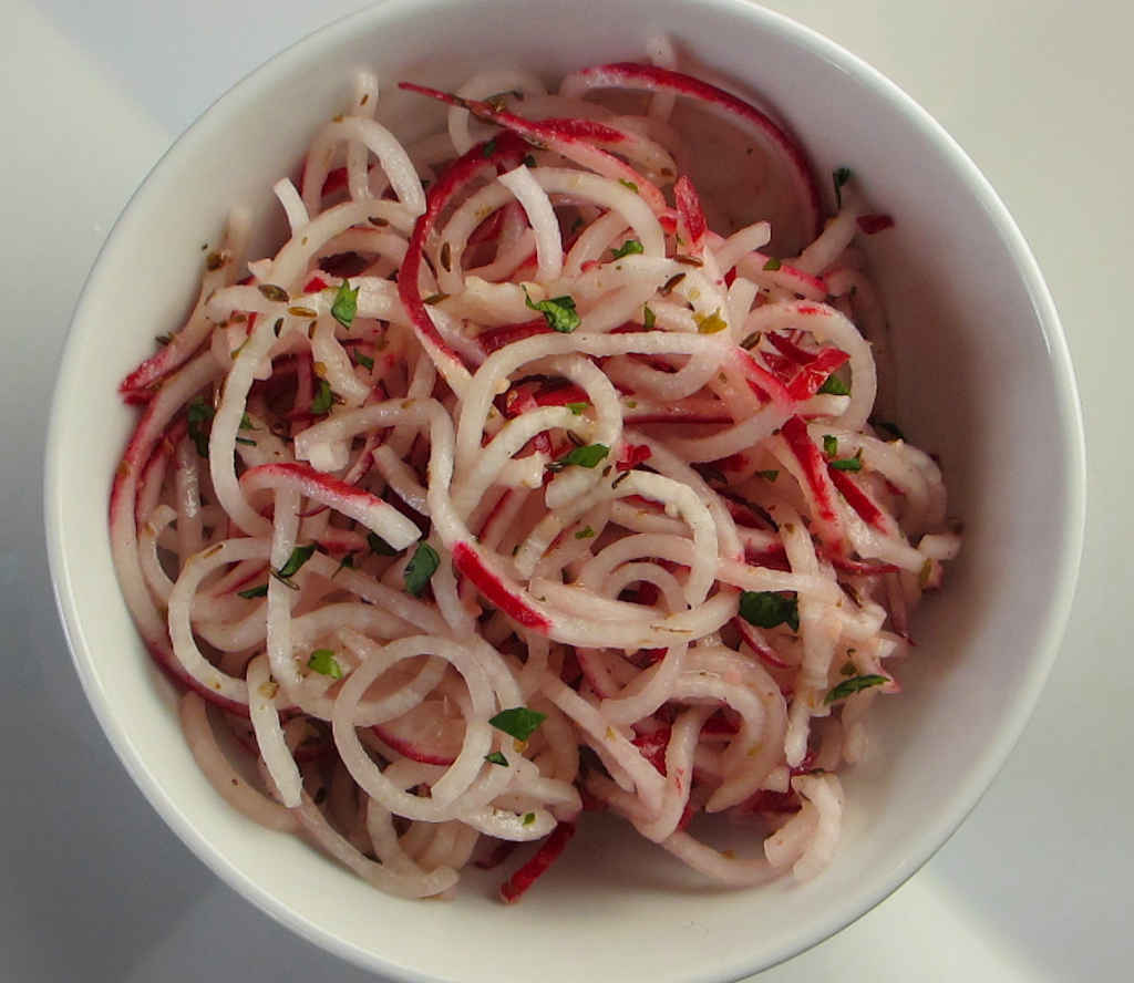 Spiralized Radish Salad Version 2.0