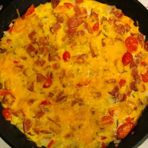 Sweet Pepper and Salami Frittata