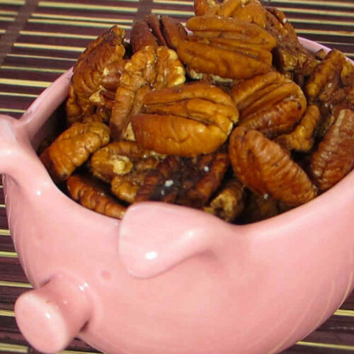 Sweet, Spicy and Salty Candied Pecans
