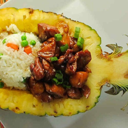 Teriyaki Chicken Pineapple Bowls