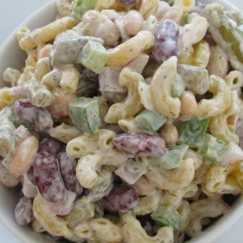 Three Bean Macaroni Salad