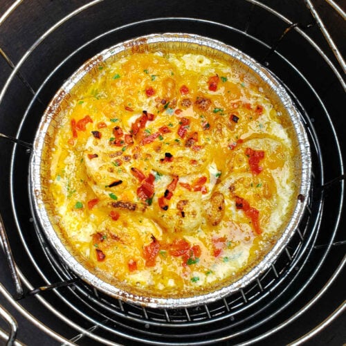 Pimento Cheese Scalloped Potatoes using the Char-Broil Big Easy