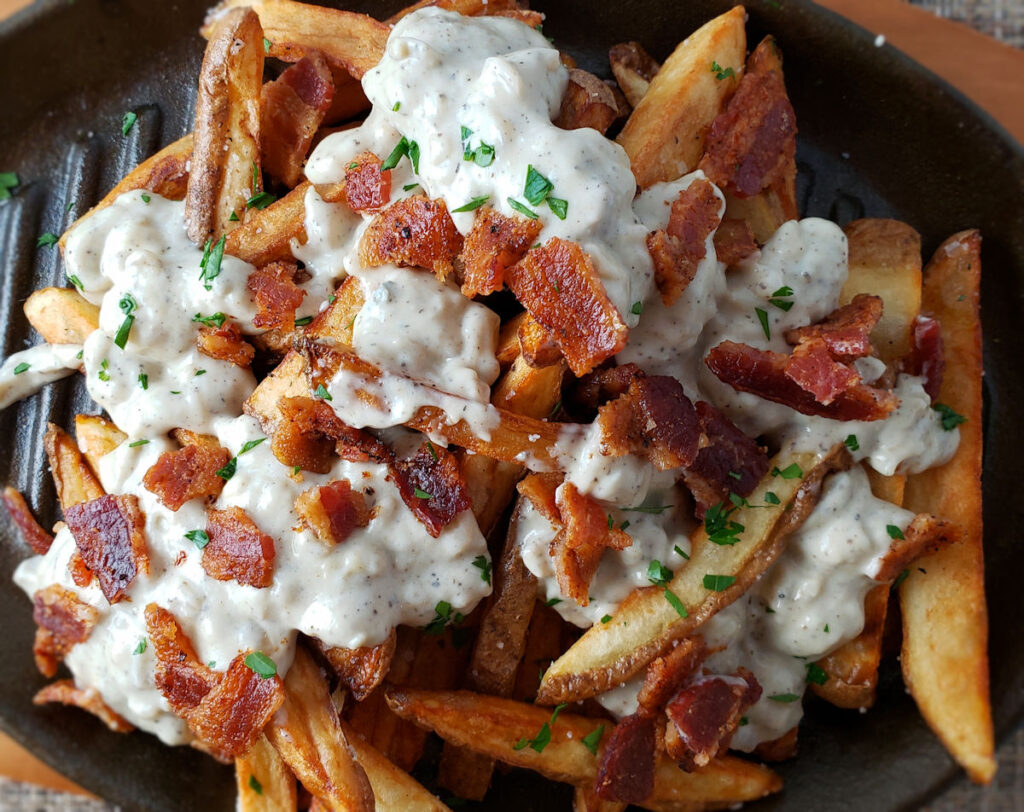 Bacon and Blue Cheese French Fries