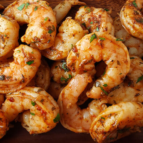 Spicy Grilled Shrimp with Cajun Butter and Lemon Remoulade