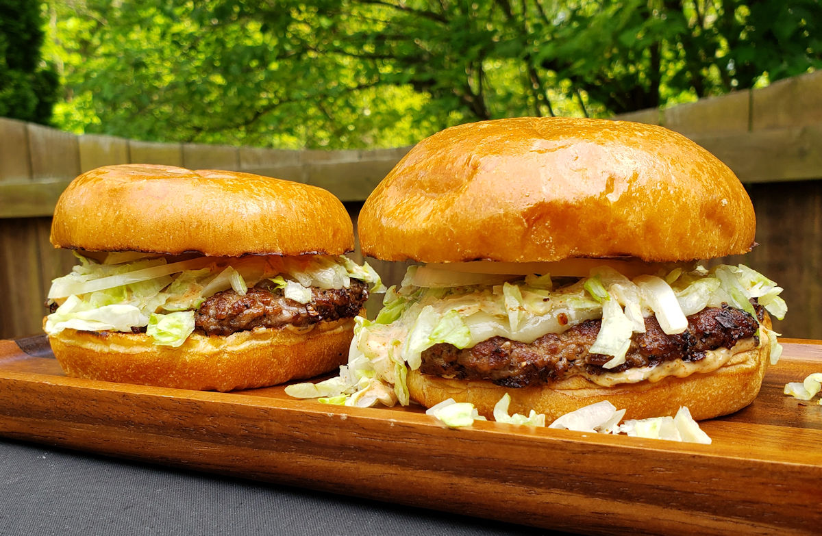 Smash Burgers with Zesty Sauce