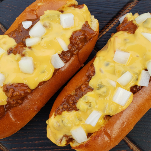 Spicy Chili Cheese Hot Dogs