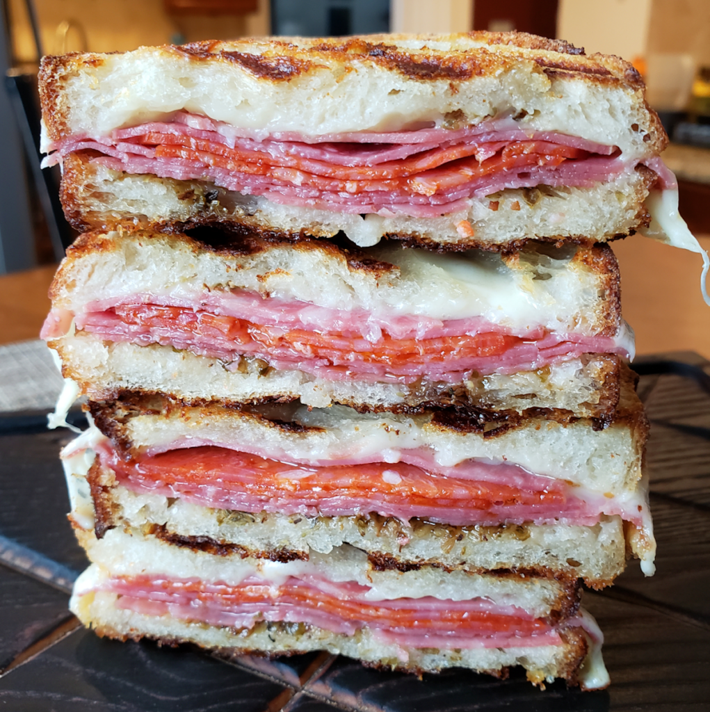 Italian Panini With Hoagie Dressing using the Cuisinart Griddler