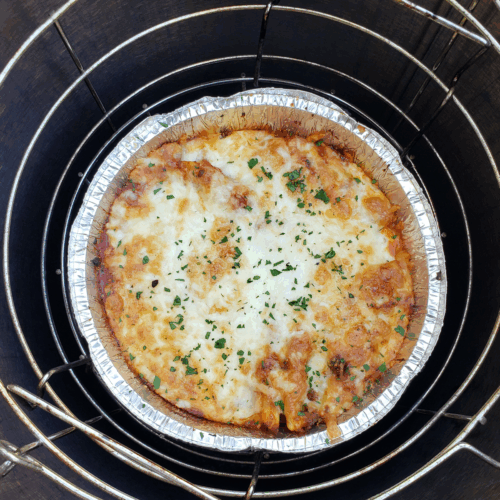 Manicotti on the Char-Broil Big Easy