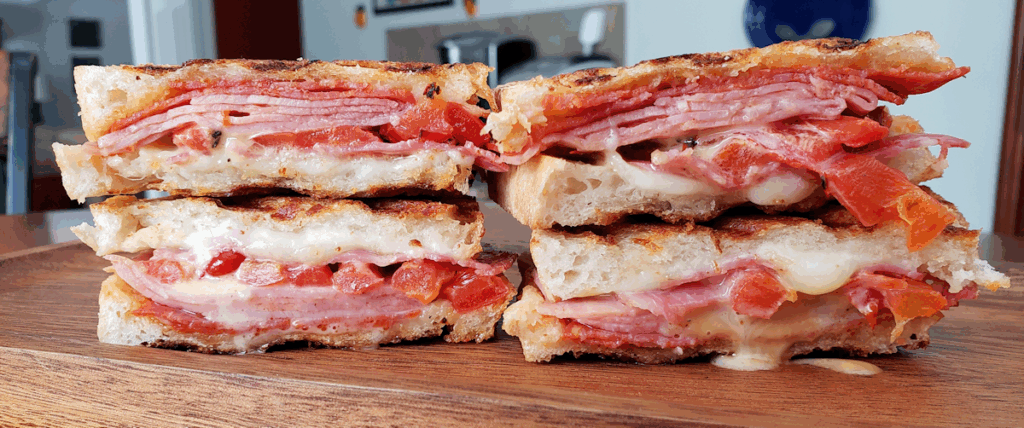 Roasted Red Pepper Panini using the Cuisinart Griddler