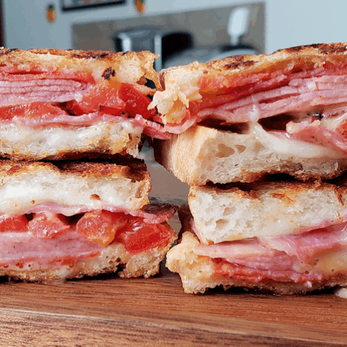 Roasted Red Pepper Panini using the Cuisinart Griddler