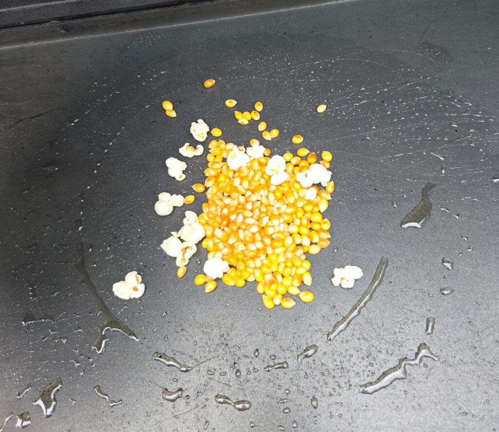 Popcorn using an Outdoor Griddle