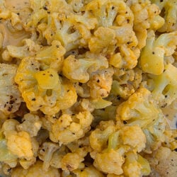 Easy Cheesy Cauliflower using an Outdoor Griddle