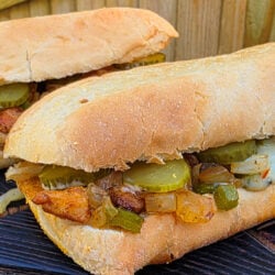 Nashville Hot Chicken Cheesesteaks using an Outdoor Griddle