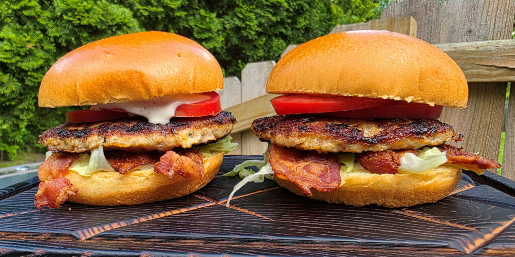 Cheddar Ranch Chicken Burgers